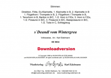 s`Deandl vom Wintergrea - Download